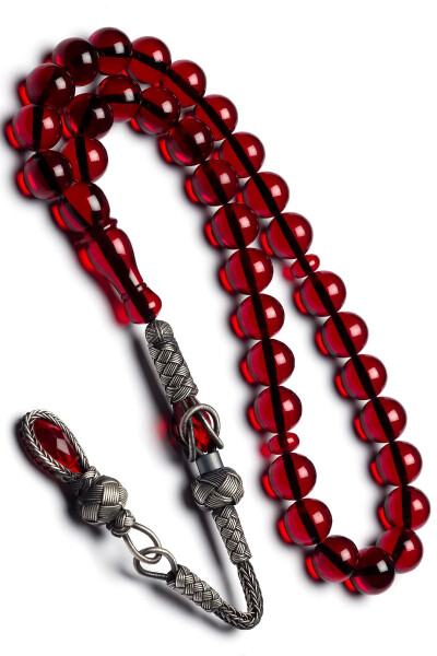 Men's Gift Fire Amber Rosary - 1