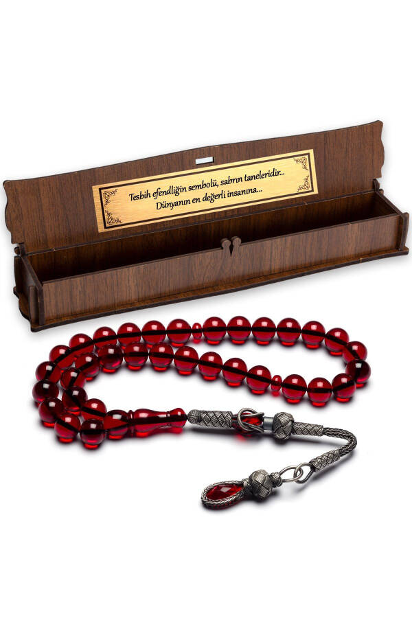 Men's Gift Fire Amber Rosary - 3