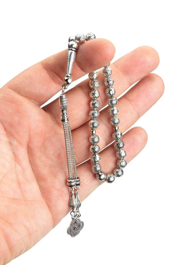 Men's Gift Globe Cut Wristband Metal Prayer Beads - 2