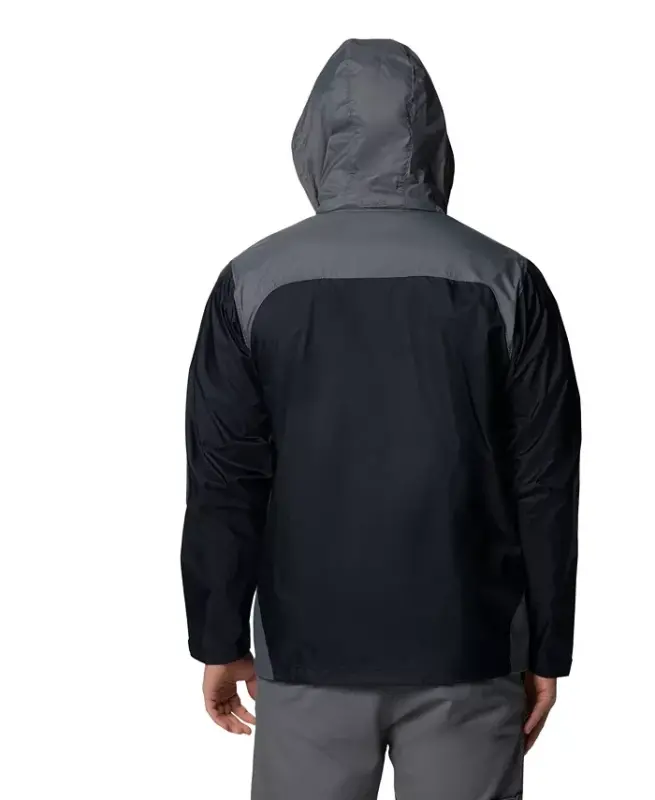 Men's Glennaker Lake II Rain Jacket-Black, City Grey - 4