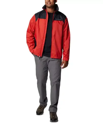 Men's Glennaker Lake II Rain Jacket-Sail Red, Black - COLUMBIA (1)