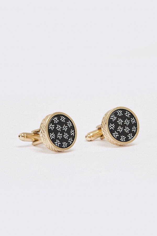 Men's Gold Altınyıldız Classics 100% Metal Cufflinks - 2