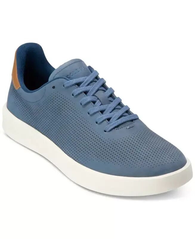 Men's Grand Crosscourt Daily Laser Sneaker - Blue Nubuck - Cole Haan