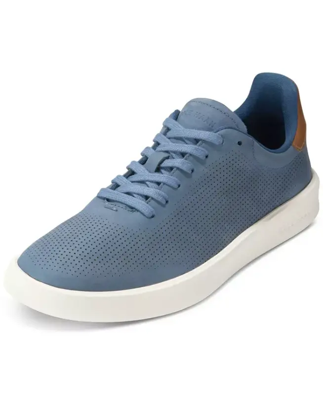 Men's Grand Crosscourt Daily Laser Sneaker - Blue Nubuck - 4