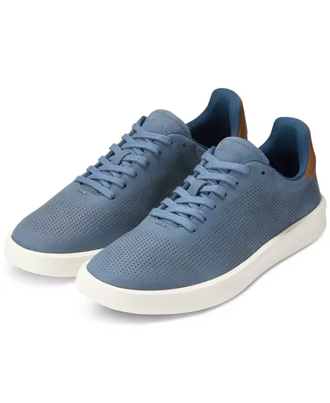 Men's Grand Crosscourt Daily Laser Sneaker - Blue Nubuck - 5