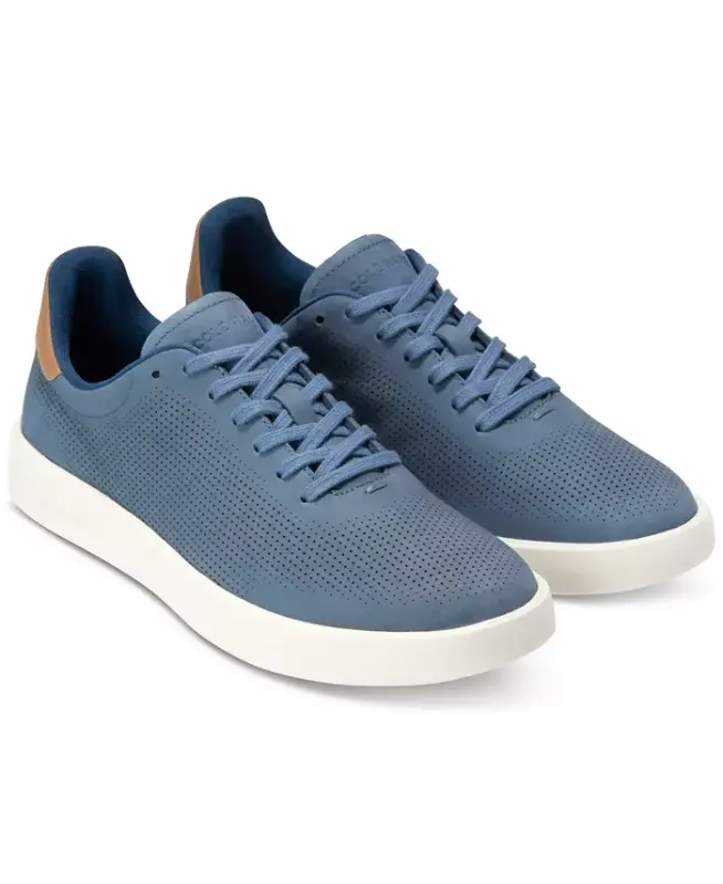 Men's Grand Crosscourt Daily Laser Sneaker - Blue Nubuck - 10