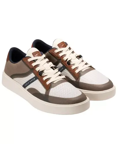 Men's Grand Crosscourt Winner Mixed-Media Lace-Up Sneakers - Ivory/British Tan - 10