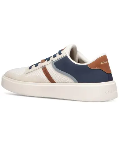 Men's Grand Crosscourt Winner Mixed-Media Lace-Up Sneakers-Ivory/Navy Blazer/Dark Sequoia/Natural Tan - 4