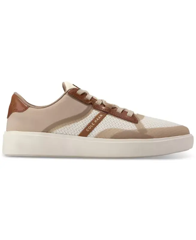 Men's Grand Crosscourt Winner Mixed-Media Lace-Up Sneakers-Light Sesame-Golden Honey-Ivory - 2