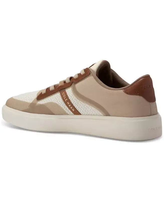 Men's Grand Crosscourt Winner Mixed-Media Lace-Up Sneakers-Light Sesame-Golden Honey-Ivory - 7
