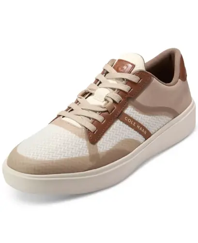 Men's Grand Crosscourt Winner Mixed-Media Lace-Up Sneakers-Light Sesame-Golden Honey-Ivory - 8