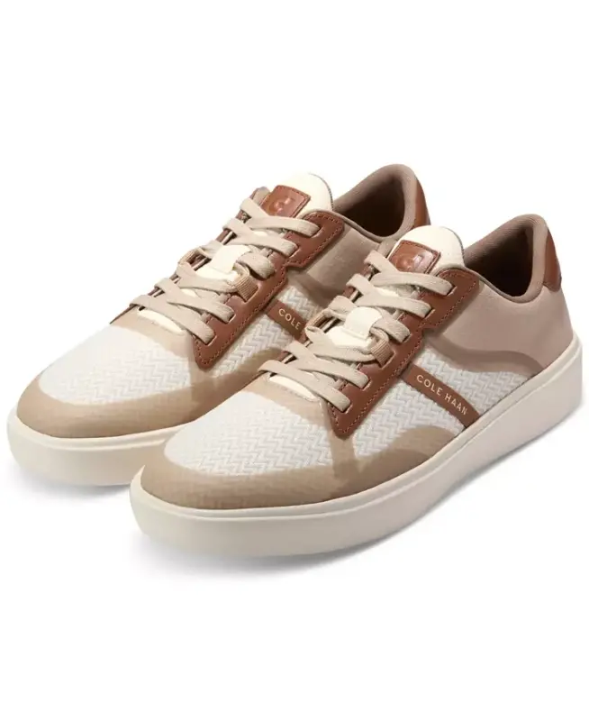 Men's Grand Crosscourt Winner Mixed-Media Lace-Up Sneakers-Light Sesame-Golden Honey-Ivory - 9