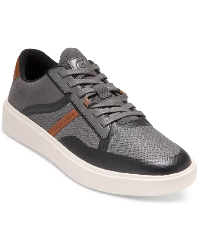 Men's Grand Crosscourt Winner Mixed-Media Lace-Up Sneakers-Magnet-Ivory - 1