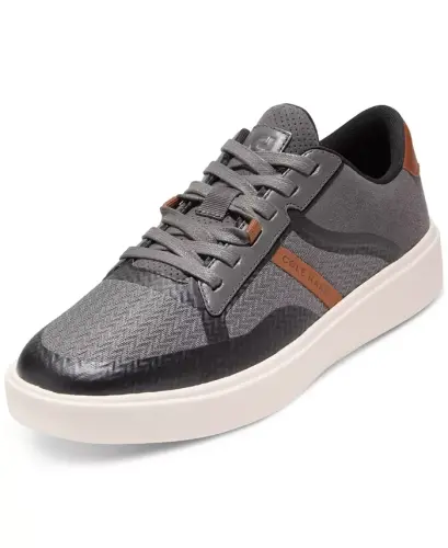 Men's Grand Crosscourt Winner Mixed-Media Lace-Up Sneakers-Magnet-Ivory - 8