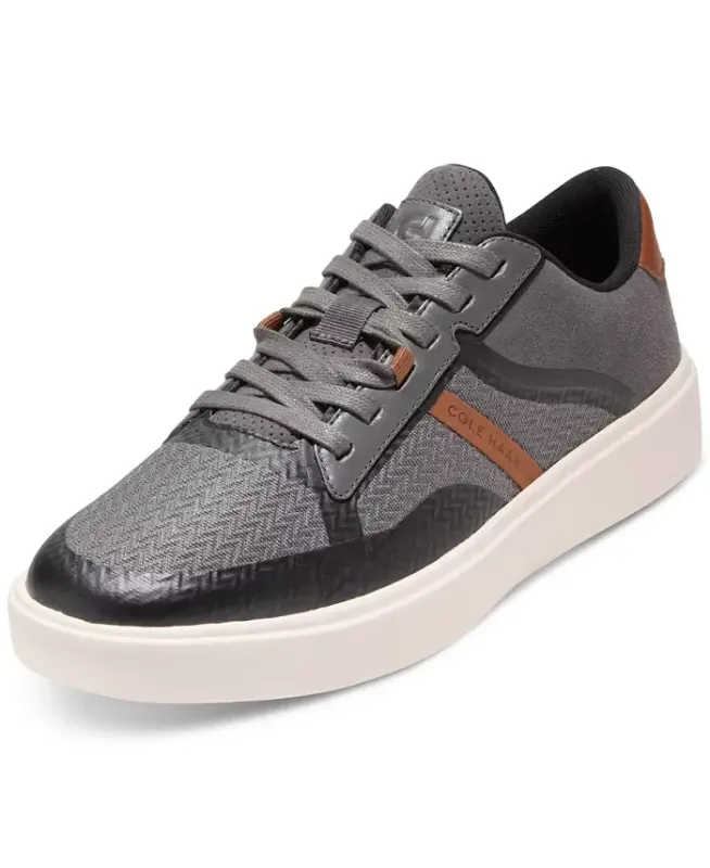 Men's Grand Crosscourt Winner Mixed-Media Lace-Up Sneakers-Magnet-Ivory - 8