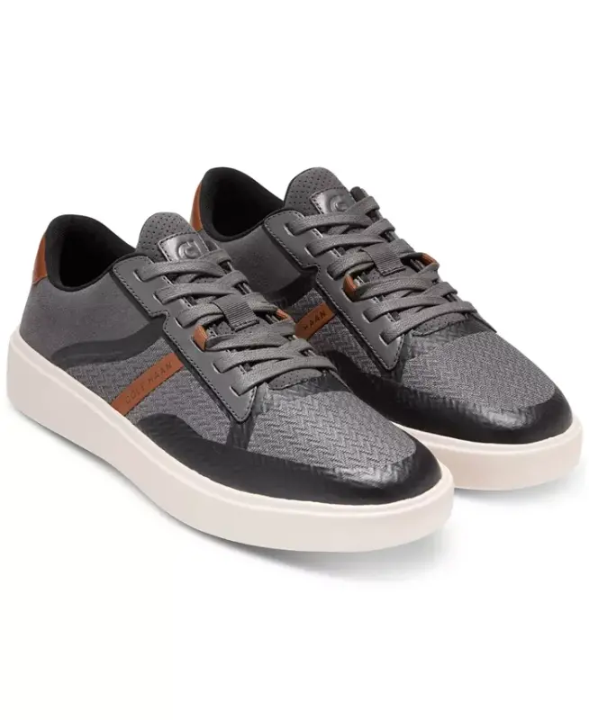 Men's Grand Crosscourt Winner Mixed-Media Lace-Up Sneakers-Magnet-Ivory - 9