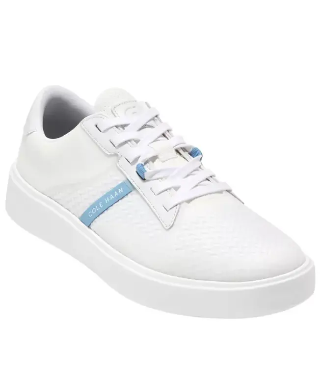 Men's Grand Crosscourt Winner Mixed-Media Lace-Up Sneakers - Optic White - 1