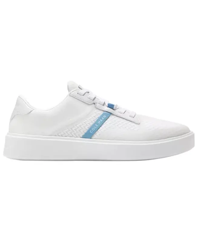 Men's Grand Crosscourt Winner Mixed-Media Lace-Up Sneakers - Optic White - 2