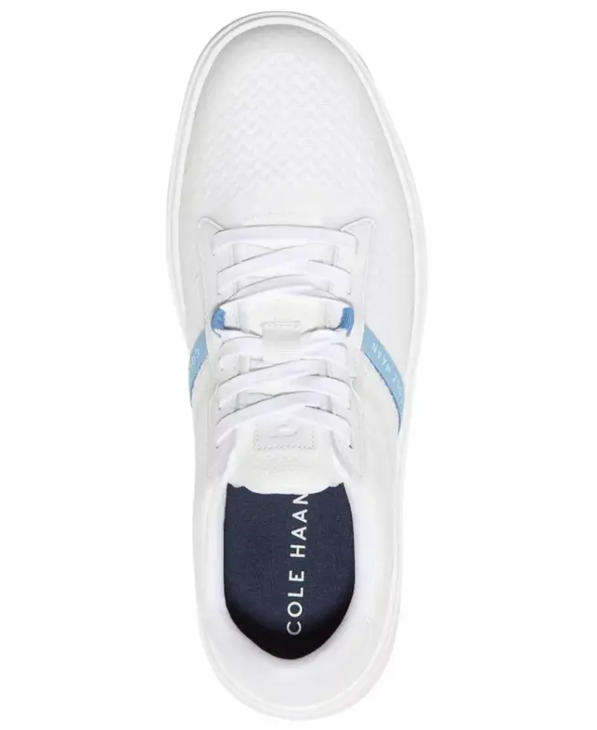 Men's Grand Crosscourt Winner Mixed-Media Lace-Up Sneakers - Optic White - 4