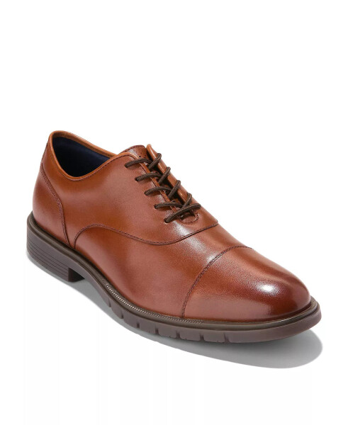 Men's Grand Flex Dress Cap Lace-Up Oxford Mahogany - 1