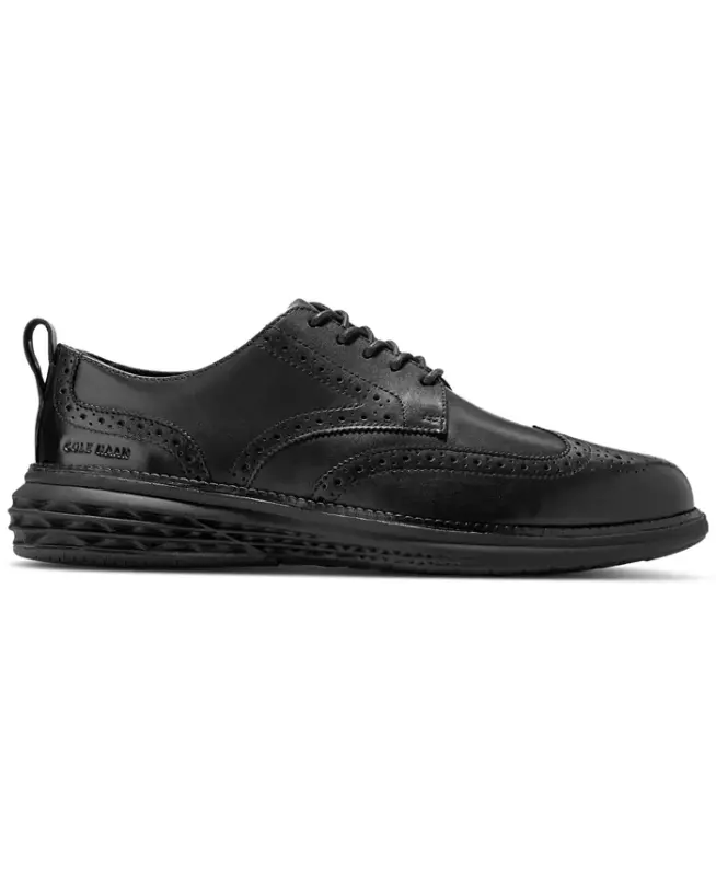 Men's Grand Hurrion Wingtip Oxford Dress Shoe - Black-Black - 2