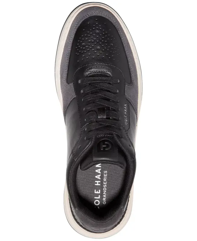 Men's GrandPro Crossover Sneakers-Black Leather - 4