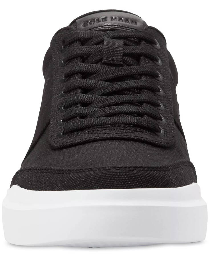 Men's GrandPrø Rally Canvas II Lace-Up Court Sneakers Black/optic White - 5