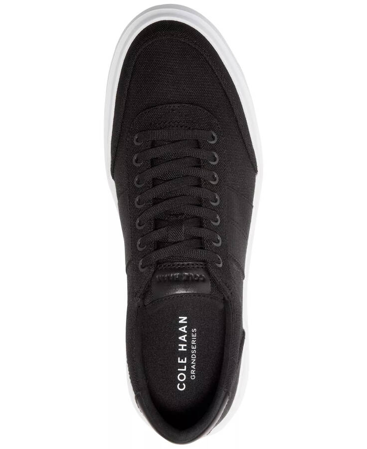 Men's GrandPrø Rally Canvas II Lace-Up Court Sneakers Black/optic White - 7