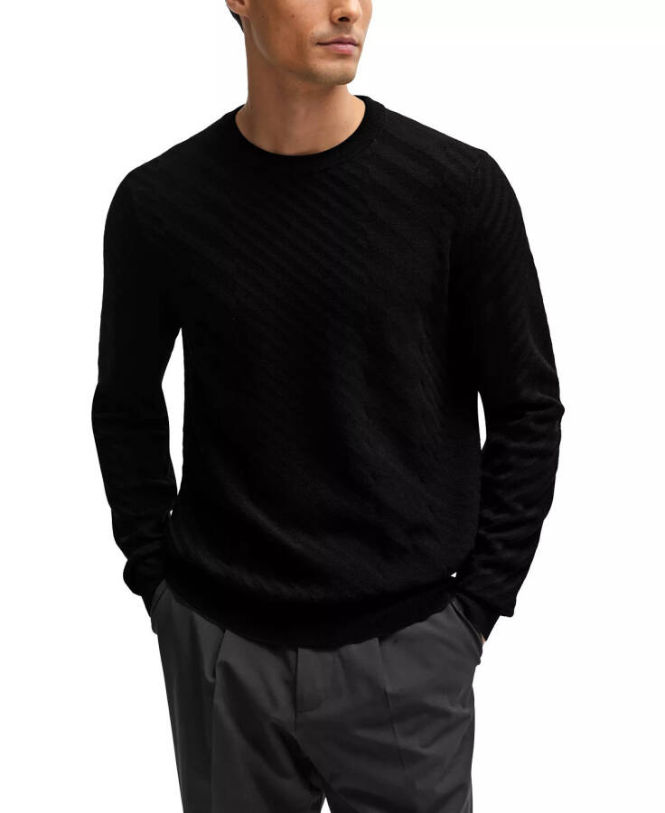 Men's Graphic-Jacquard Sweater Black - 1