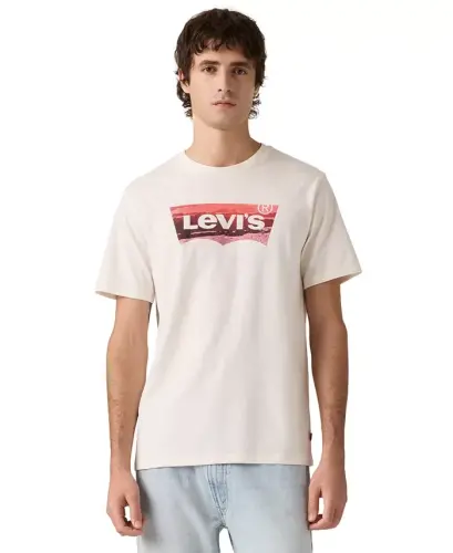 Men's Graphic Logo Batwing Short-Sleeve T-shirt - Coastal Egret - 1
