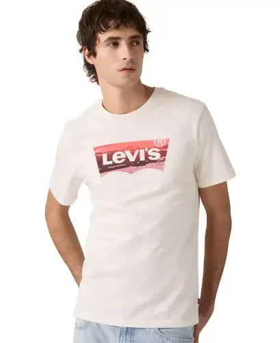 Men's Graphic Logo Batwing Short-Sleeve T-shirt - Coastal Egret - 2