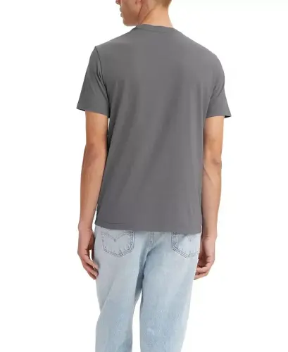 Men's Graphic Logo Batwing Short-Sleeve T-shirt - Gray - 2