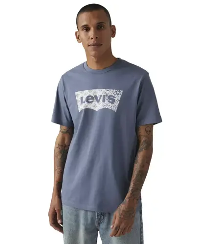Men's Graphic Logo Batwing Short-Sleeve T-shirt - Indigo - LEVI'S (1)