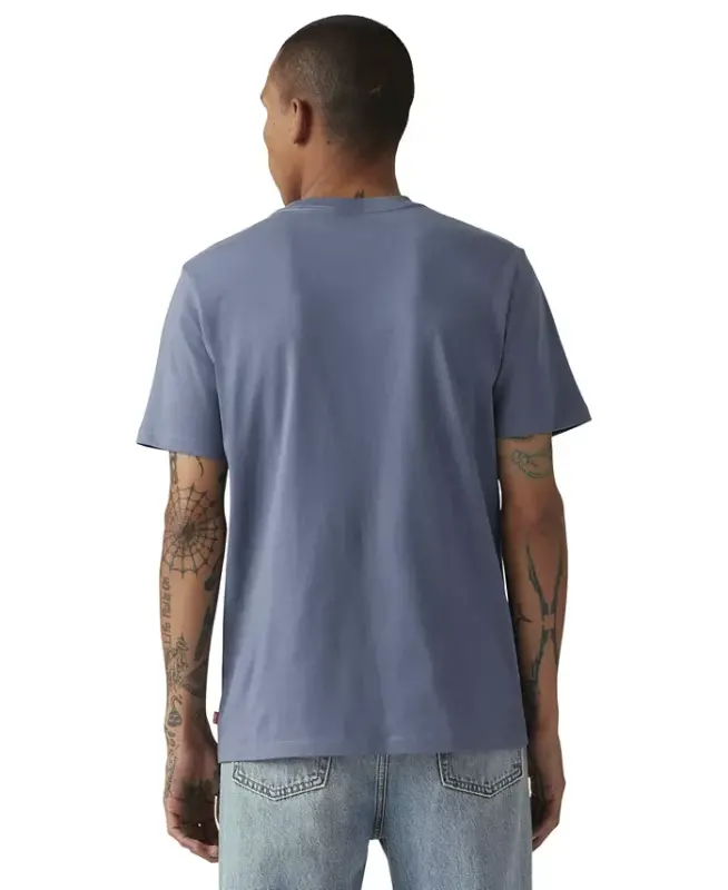 Men's Graphic Logo Batwing Short-Sleeve T-shirt - Indigo - 4