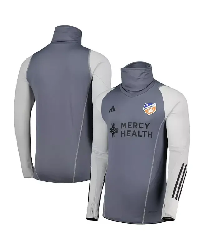 Men's Gray FC Cincinnati Warm Raglan COLD.RDY Top-Gray - 1
