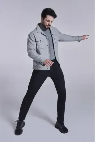 Men's Gray Knit Sweater - 2