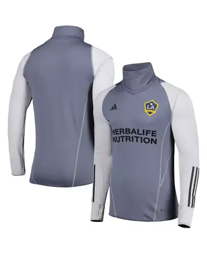 Men's Gray LA Galaxy Warm Raglan COLD.RDY Top-Gray - 1