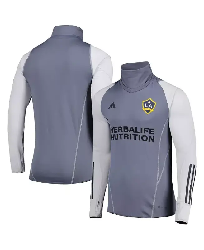 Men's Gray LA Galaxy Warm Raglan COLD.RDY Top-Gray - 1