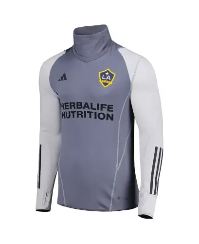 Men's Gray LA Galaxy Warm Raglan COLD.RDY Top-Gray - 3