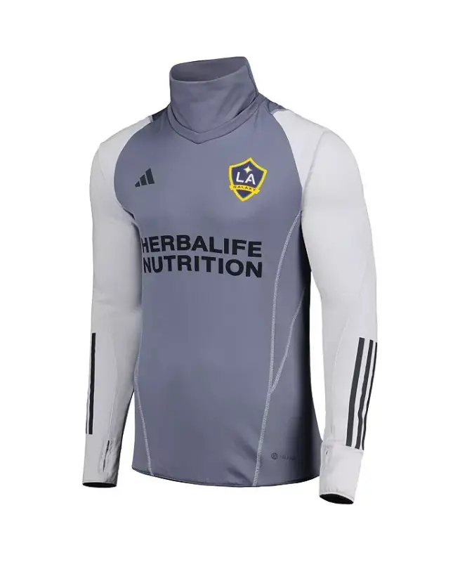 Men's Gray LA Galaxy Warm Raglan COLD.RDY Top-Gray - 3