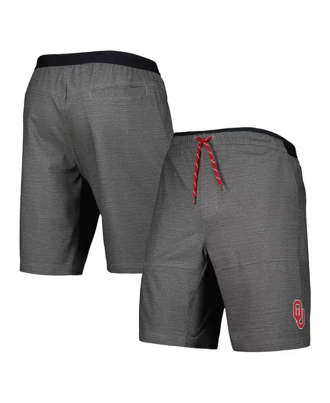 Men's Gray Oklahoma Sooners Twisted Creek Omni-Shield Shorts - 1