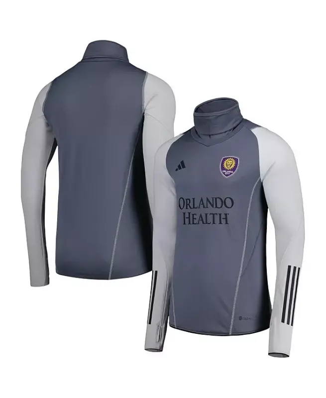 Men's Gray Orlando City SC Warm Raglan COLD.RDY Top-Gray - ADIDAS