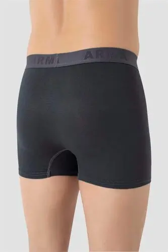 Men's Gray Plus Size Boxer Cotton Lycra Soft and Flexible Fabric 5-Pack - 5