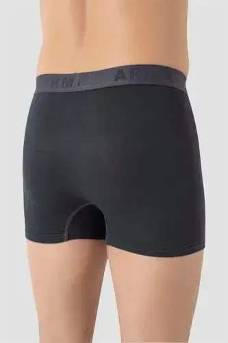 Men's Gray Plus Size Boxer Cotton Lycra Soft and Flexible Fabric 5-Pack - 5