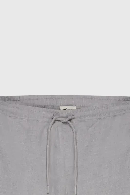 Men's Gray Slim Fit Comfort Fit Drawstring Waist Side Pocket Jogger Pants-Gray - 11