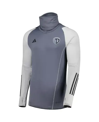 Men's Gray Sporting Kansas City Warm Raglan COLD.RDY Top-Gray - ADIDAS (1)