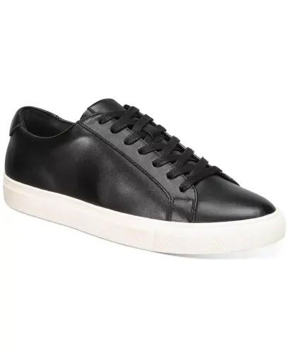 Men's Grayson Lace-Up Sneakers, Created for Modazone-Black w/ White 