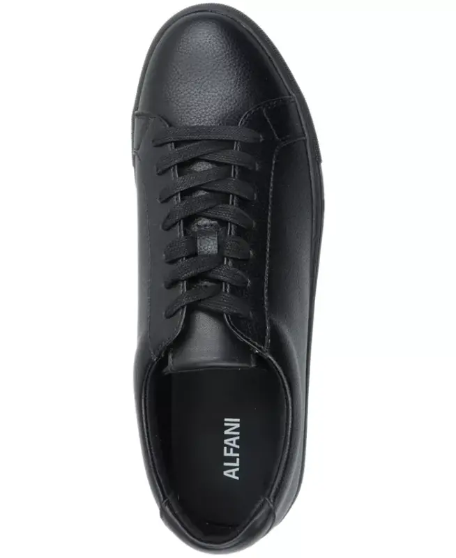 Men's Grayson Lace-Up Sneakers, Created for Modazone - Black/Black - 4