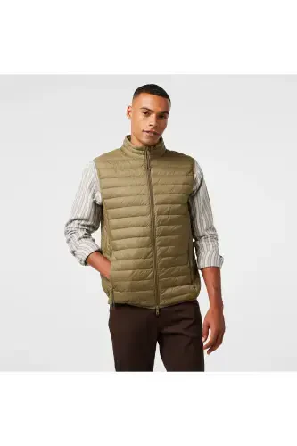 Men's Green Down Vest - 1