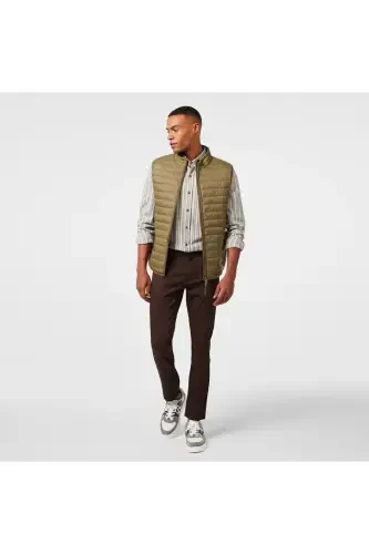 Men's Green Down Vest - 3